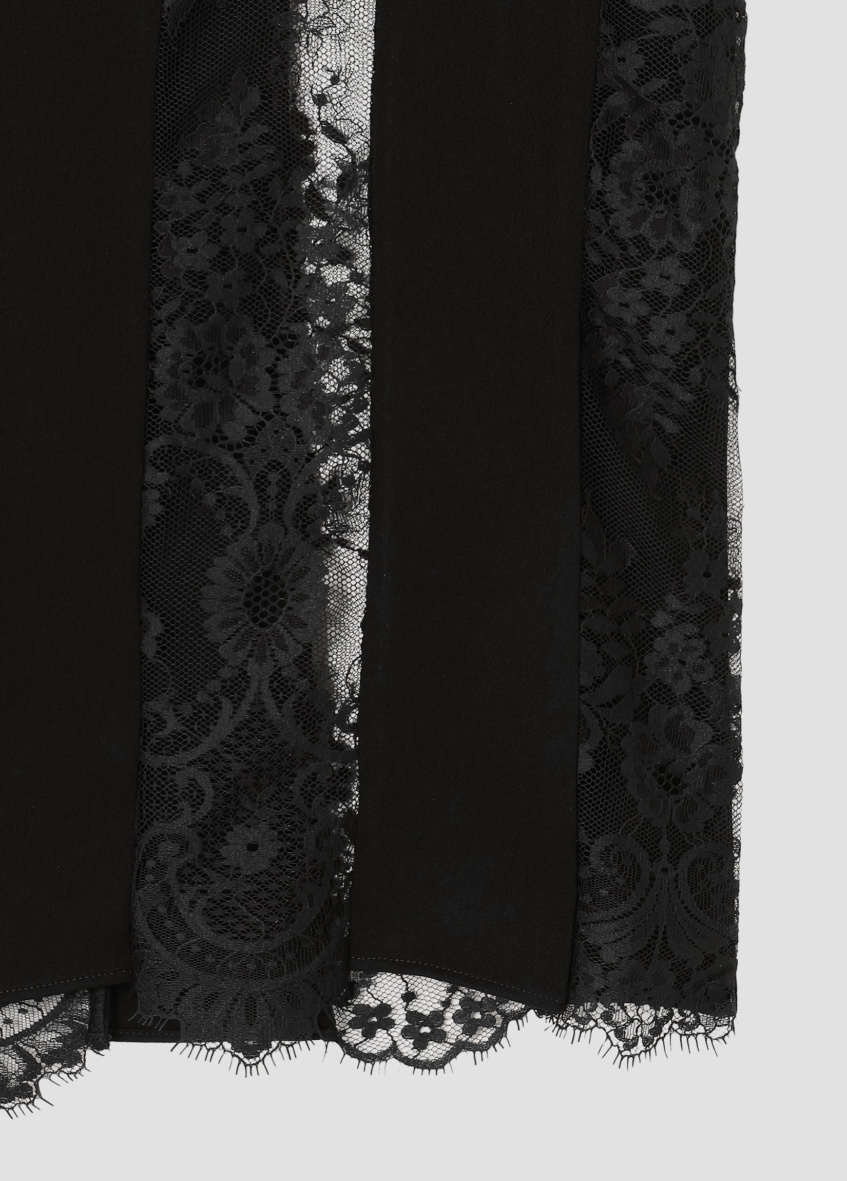 STRIPED LACE SATIN SHIRT