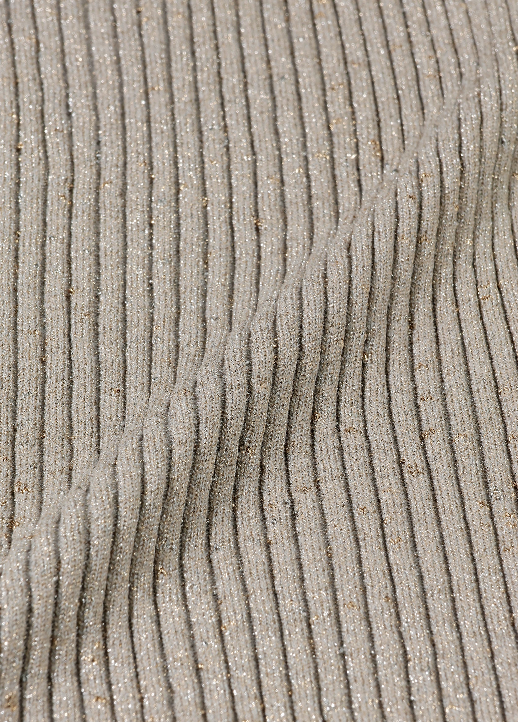 GLITTER RIBBED KNIT T-SHIRT
