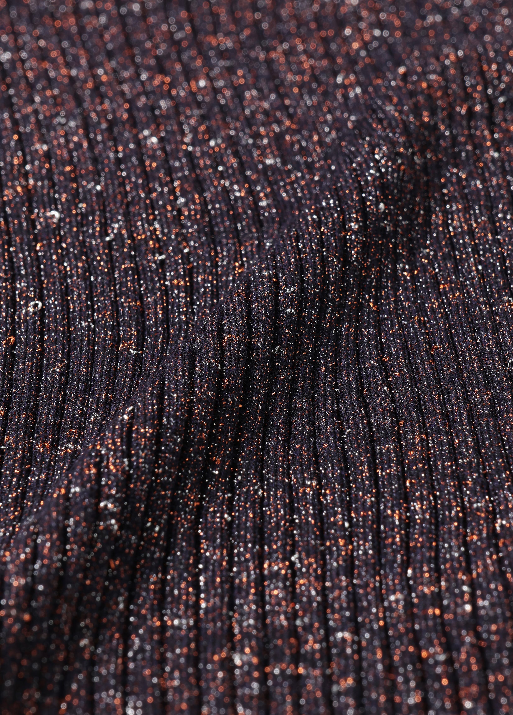 GLITTER RIBBED KNIT T-SHIRT