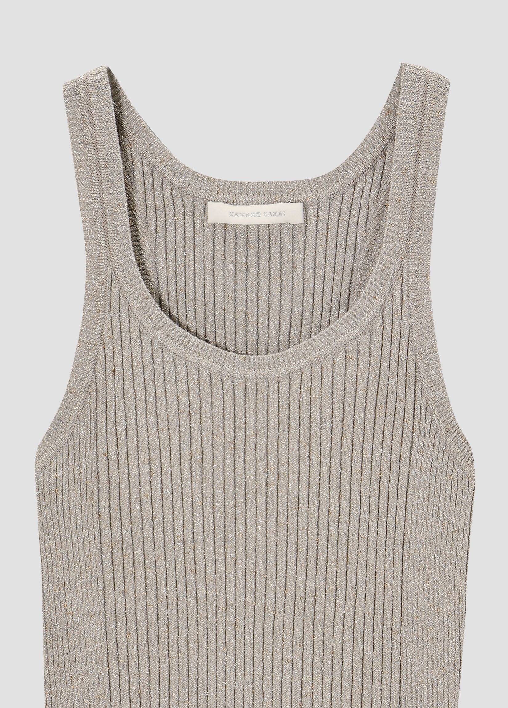 GLITTER RIBBED KNIT TANK TOP