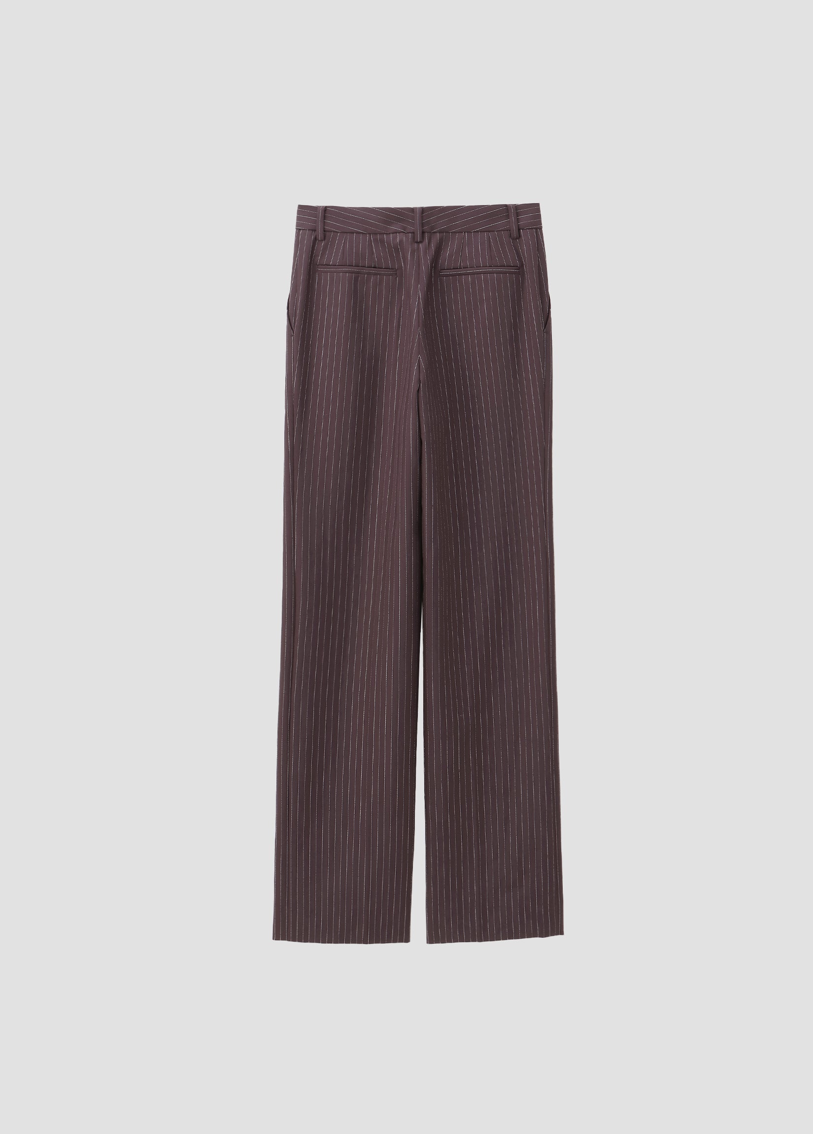 STRIPED BUTTON-UP TROUSERS