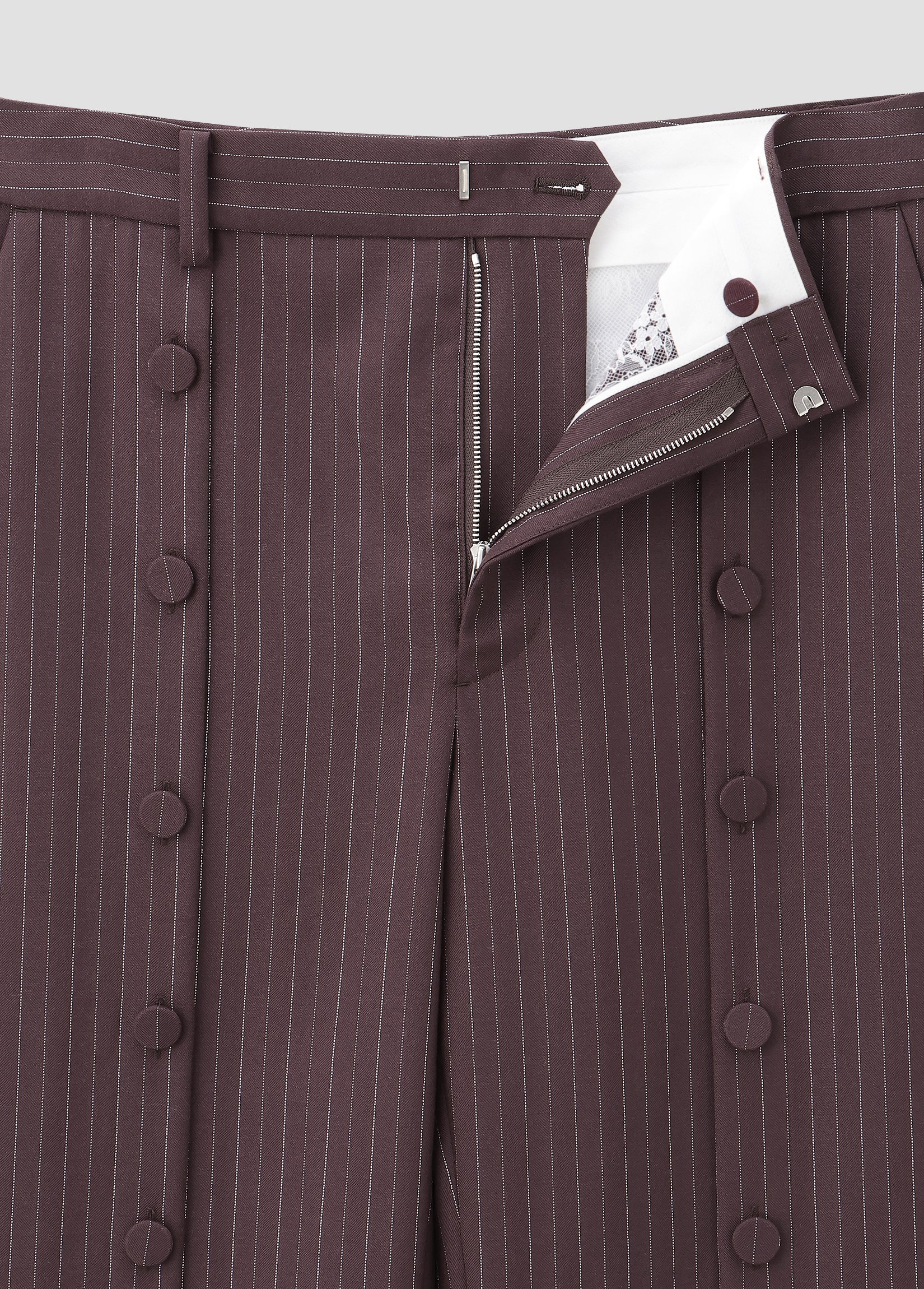 STRIPED BUTTON-UP TROUSERS