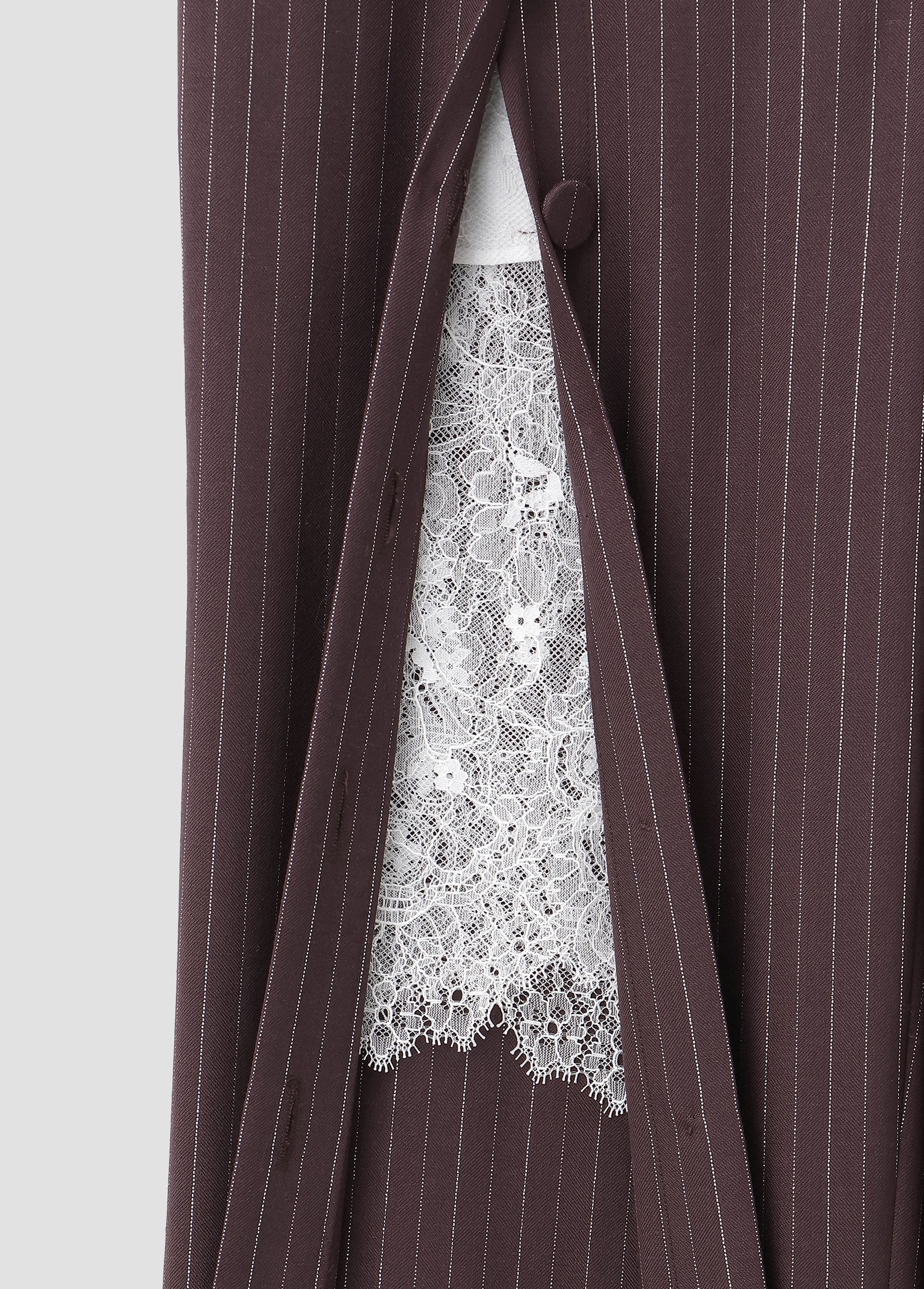 STRIPED BUTTON-UP TROUSERS