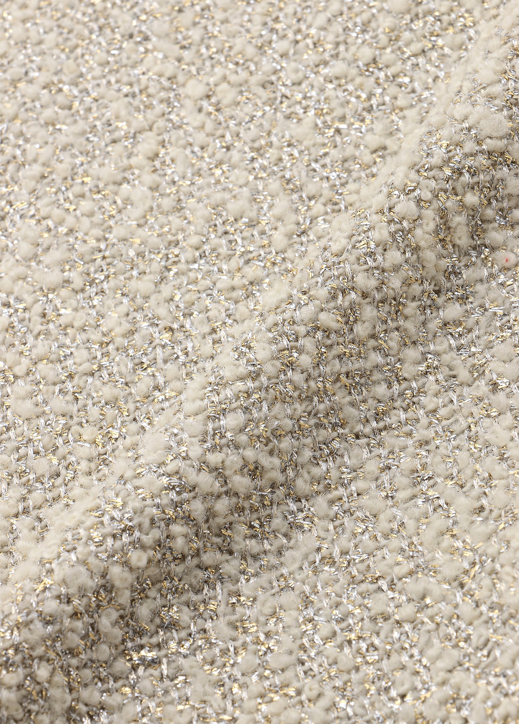 DISTRESSED LAME TWEED SKIRT