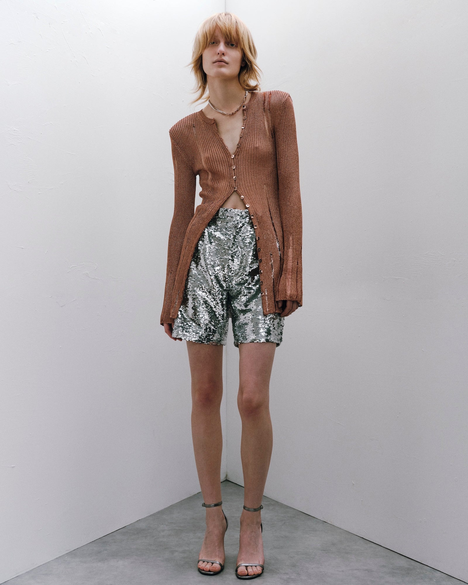 METALLIC CARDIGAN