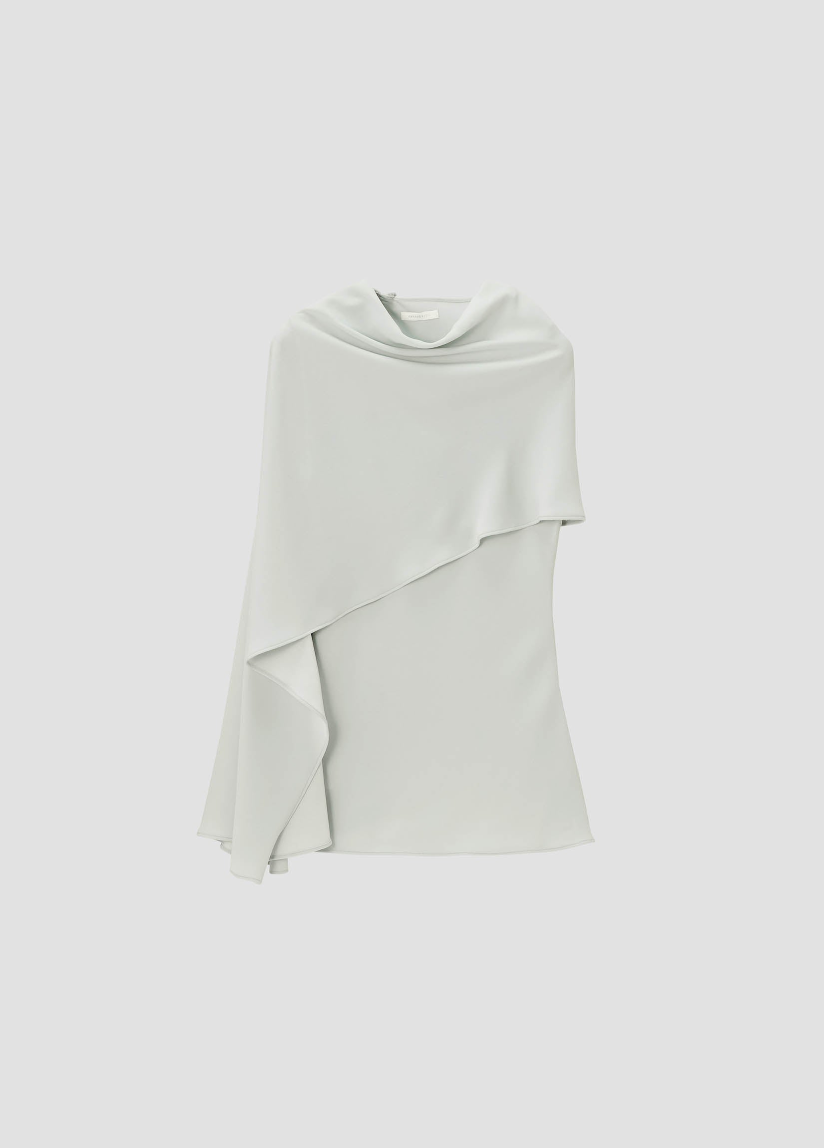 SCARF DETAILED SATIN TOP