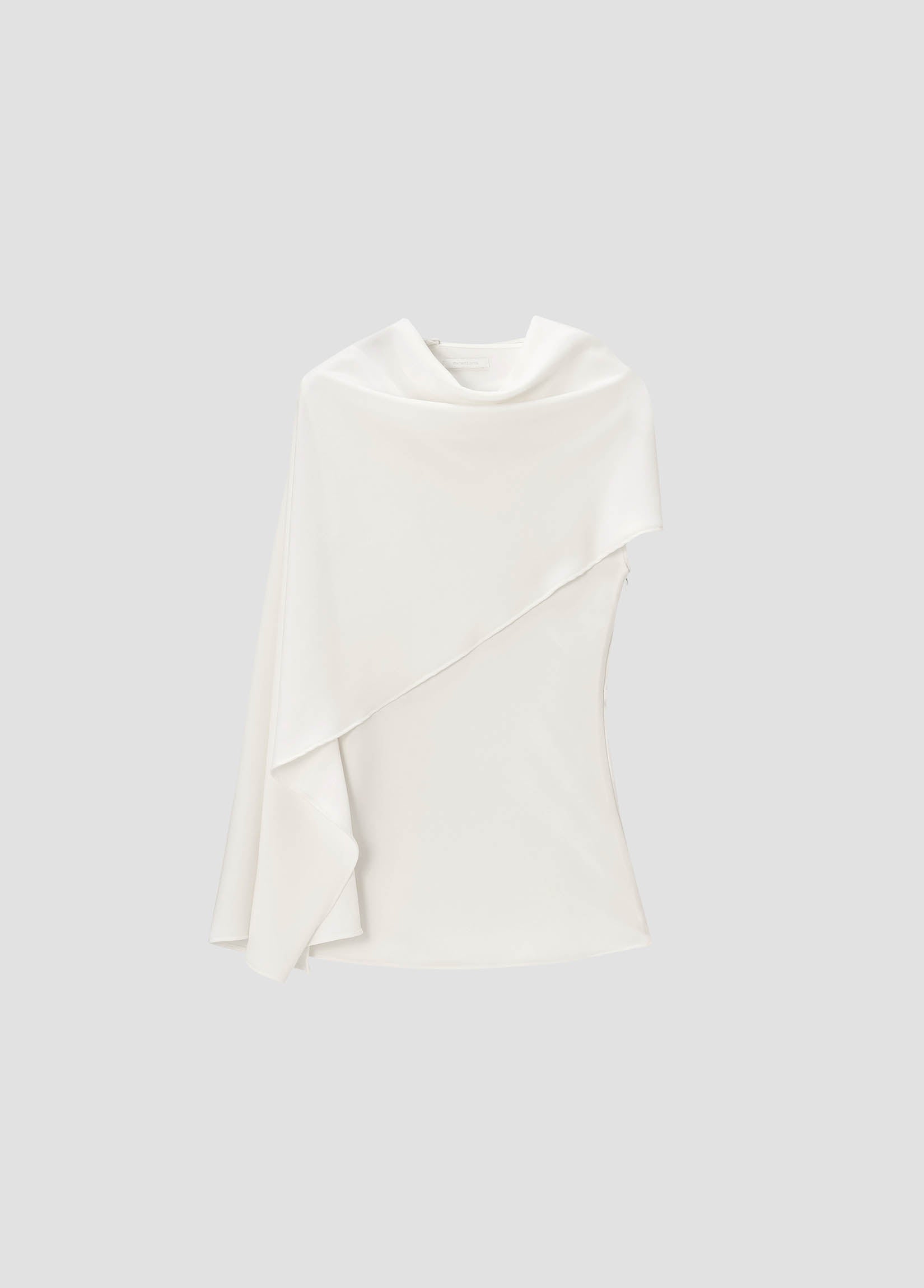 SCARF DETAILED SATIN TOP
