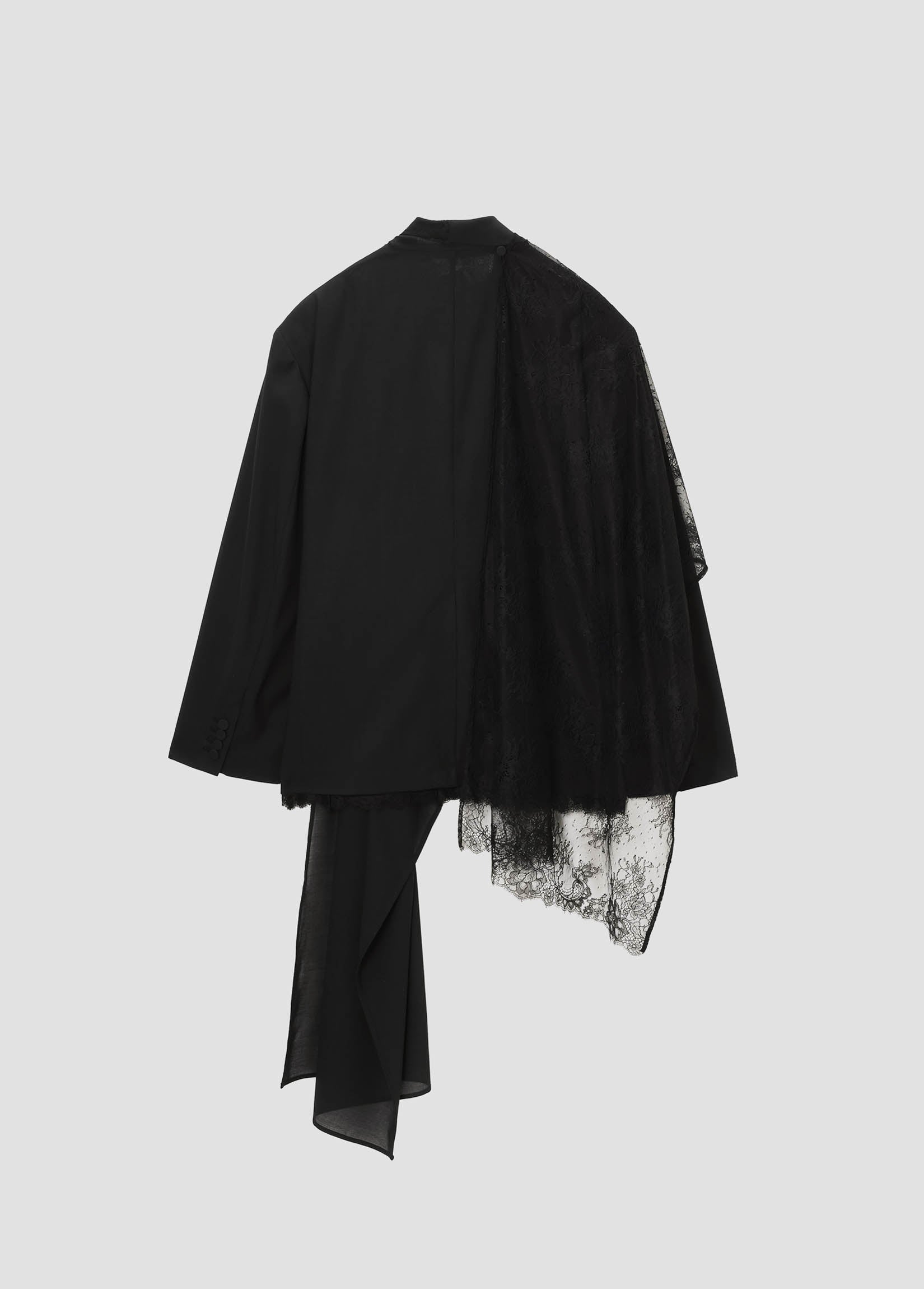 LAYERED SCARF DETAILED BLAZER