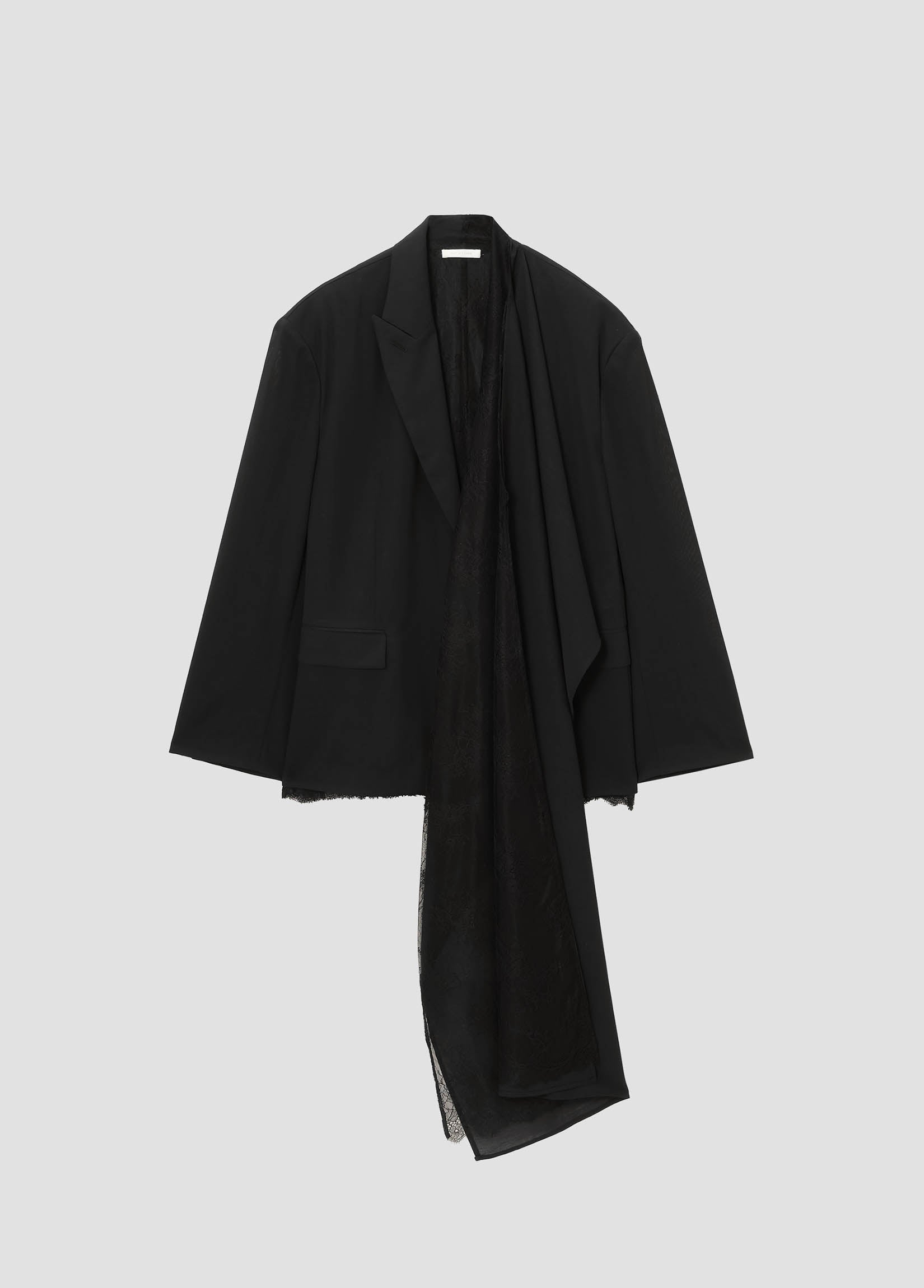 LAYERED SCARF DETAILED BLAZER