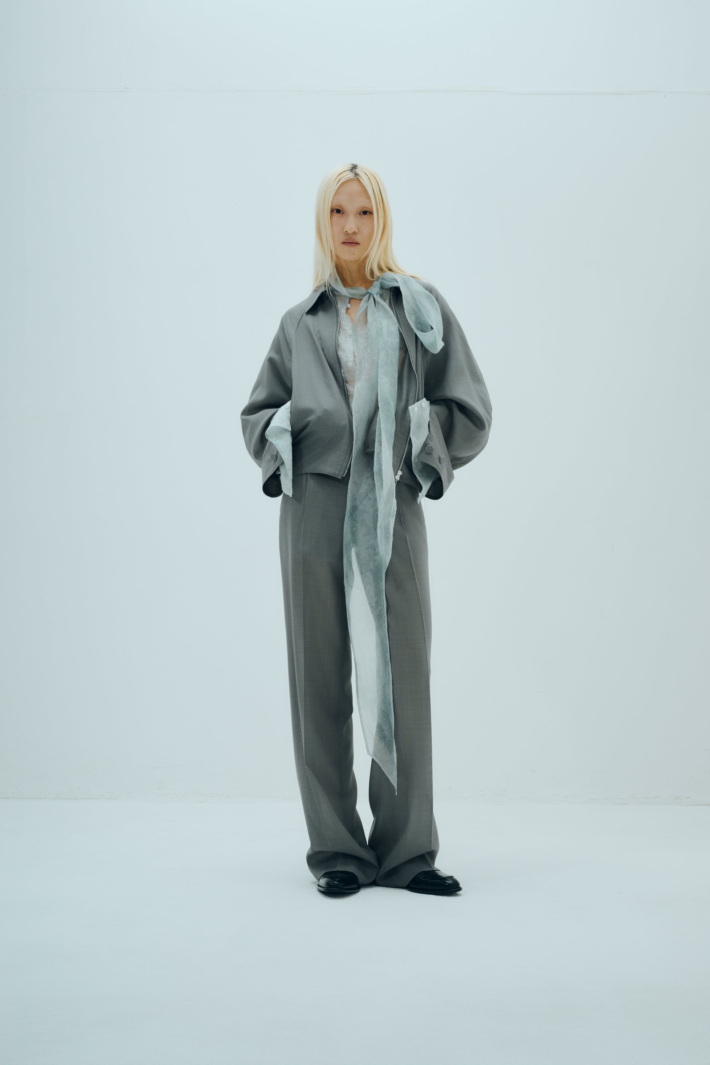 SHIBORI SHEER JACQUARD SHIRT