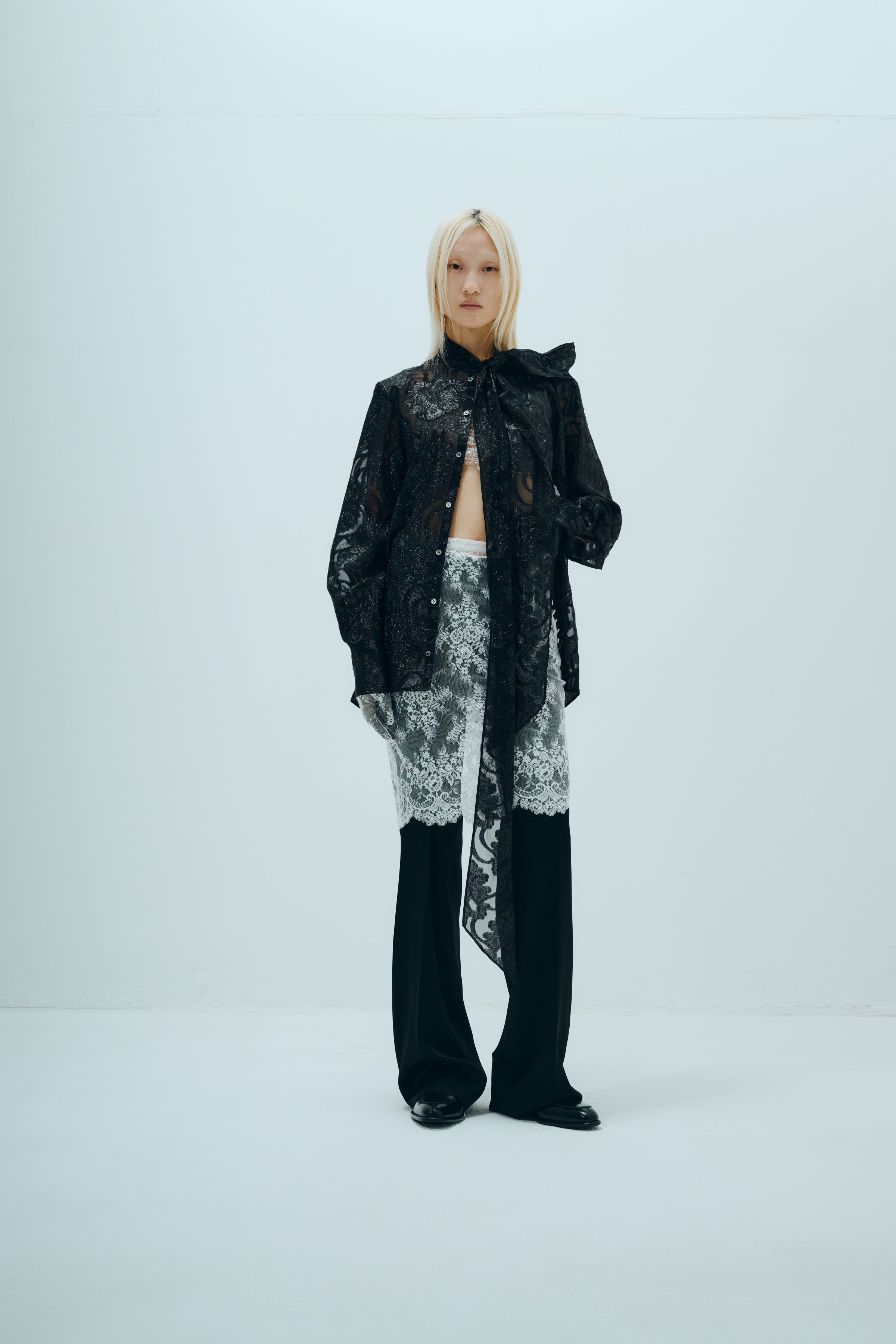 SHEER JACQUARD SHIRT