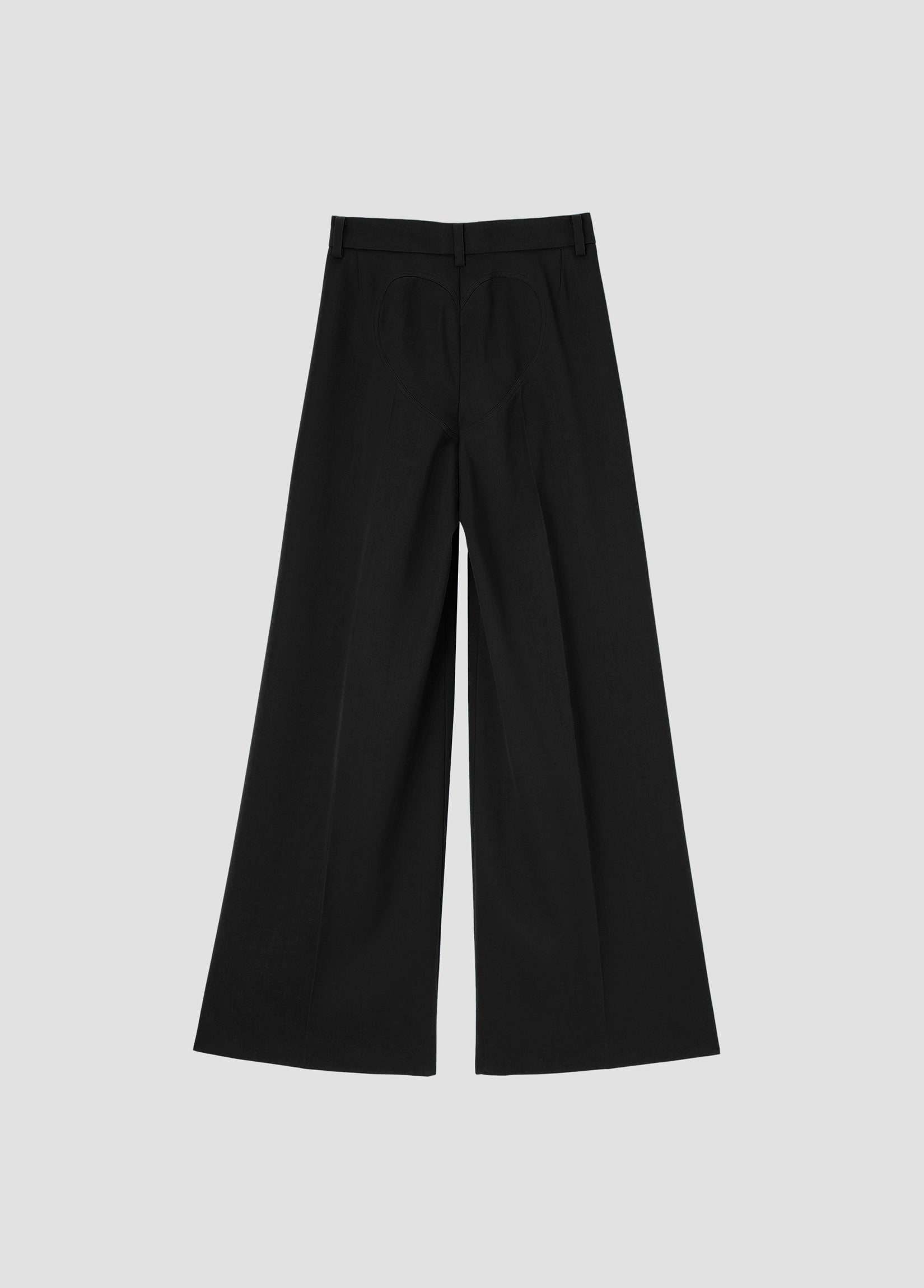 WOOL HEART WIDE TROUSERS