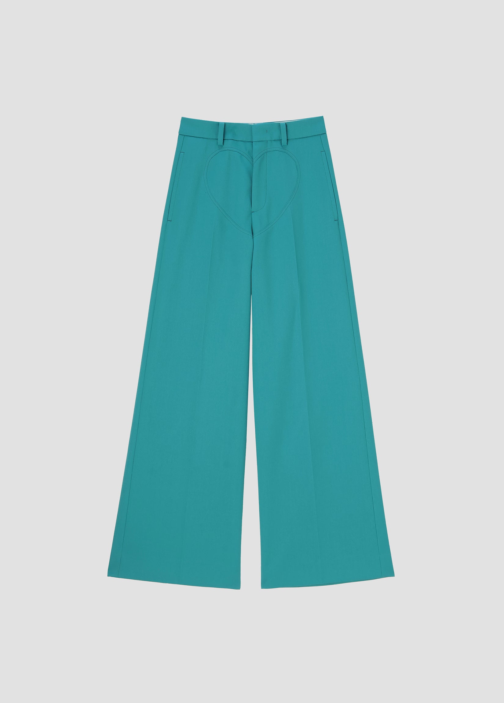 WOOL HEART WIDE TROUSERS