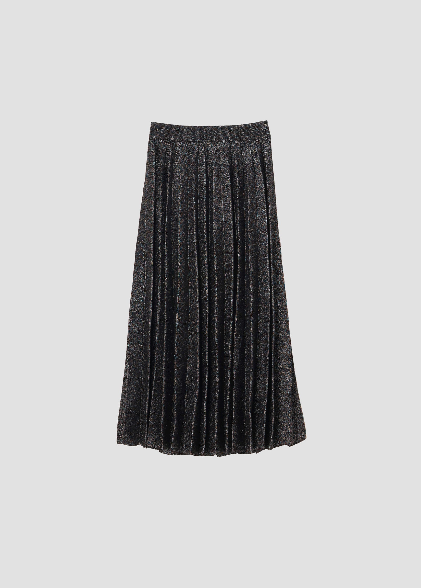 GLITTER RIBBED KNIT SKIRT