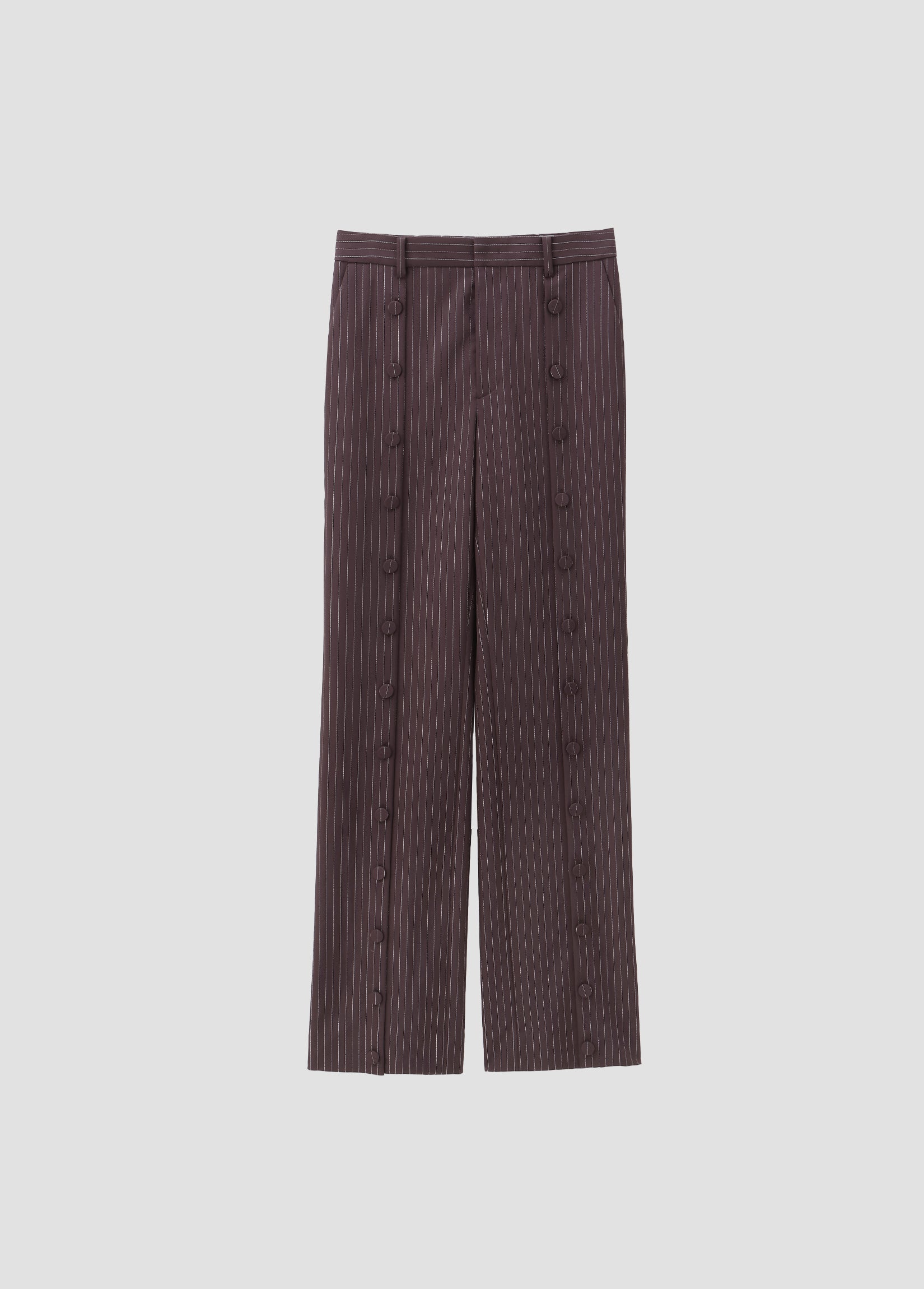 STRIPED BUTTON-UP TROUSERS