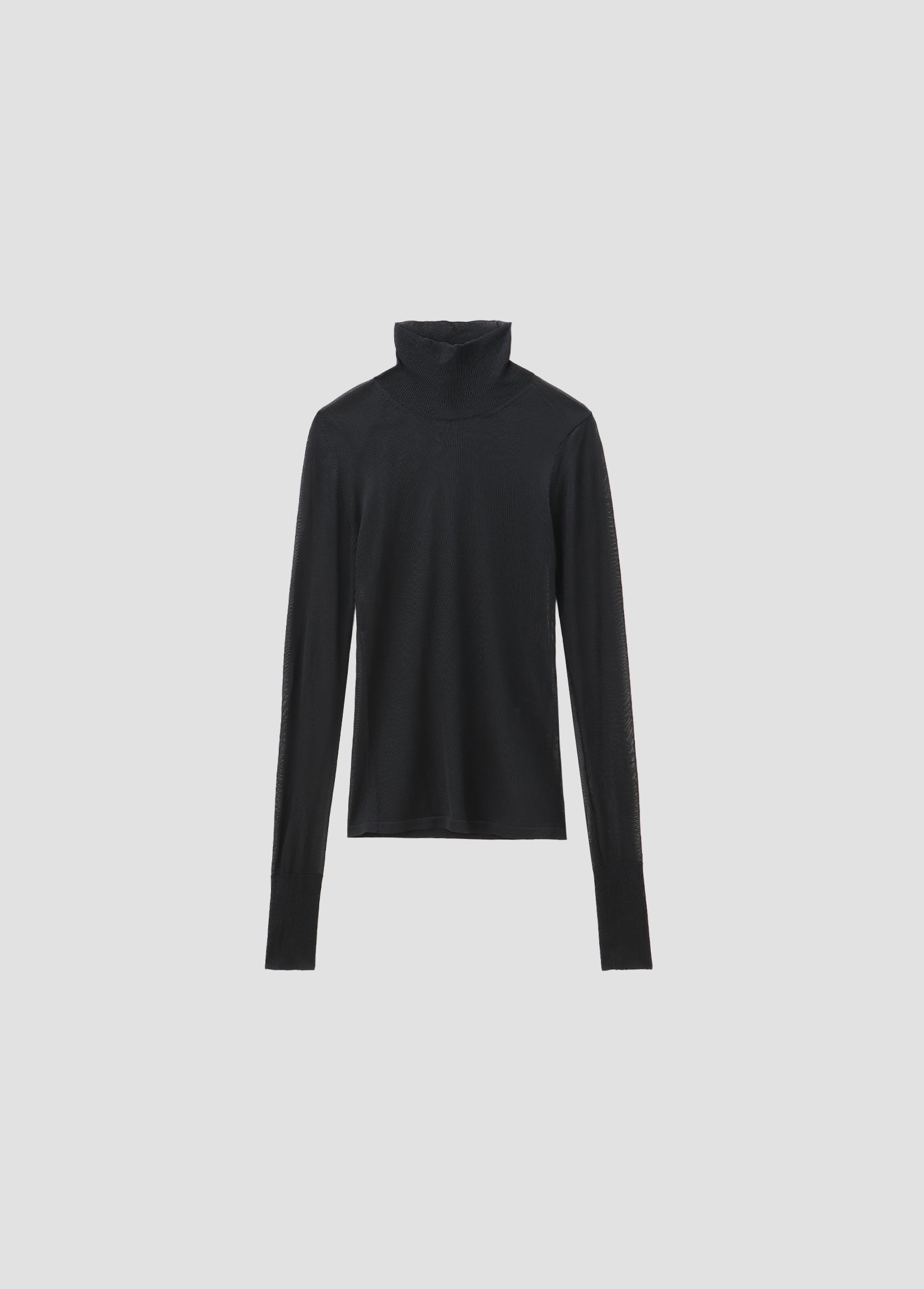 SHEER KNIT TURTLENECK