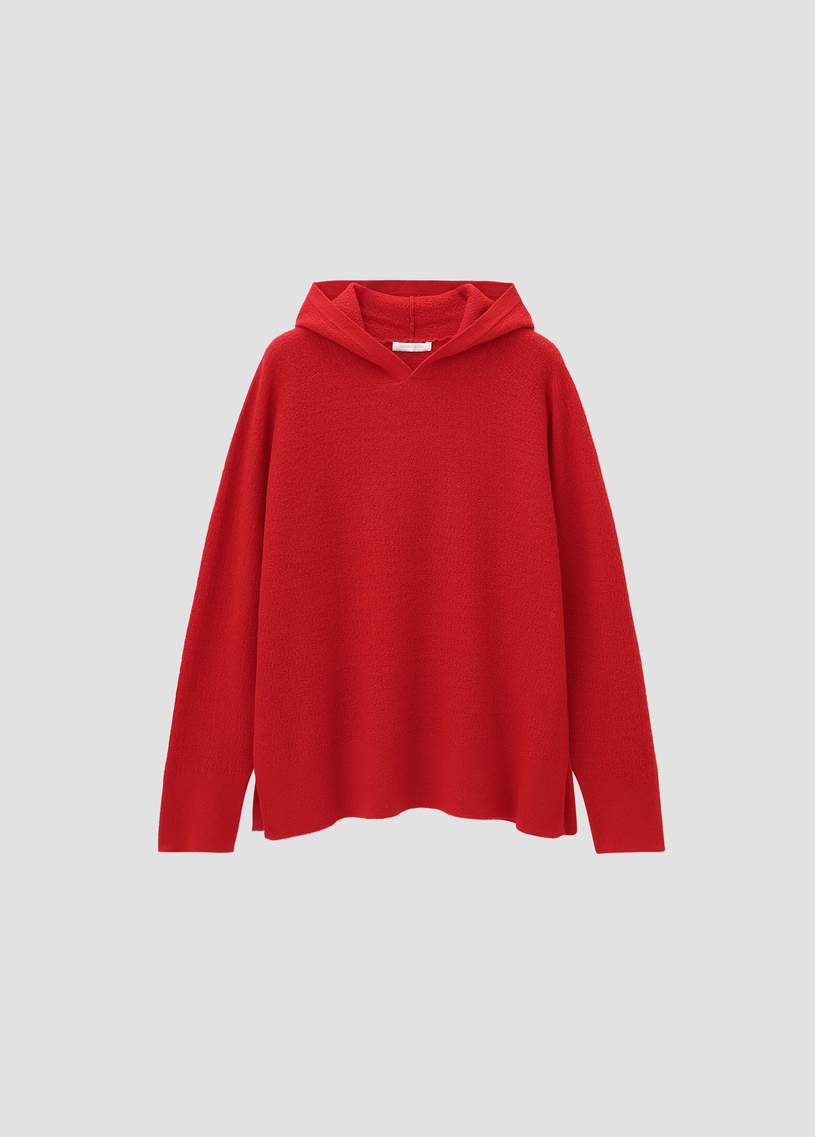BOUCLE KNIT HOODIE
