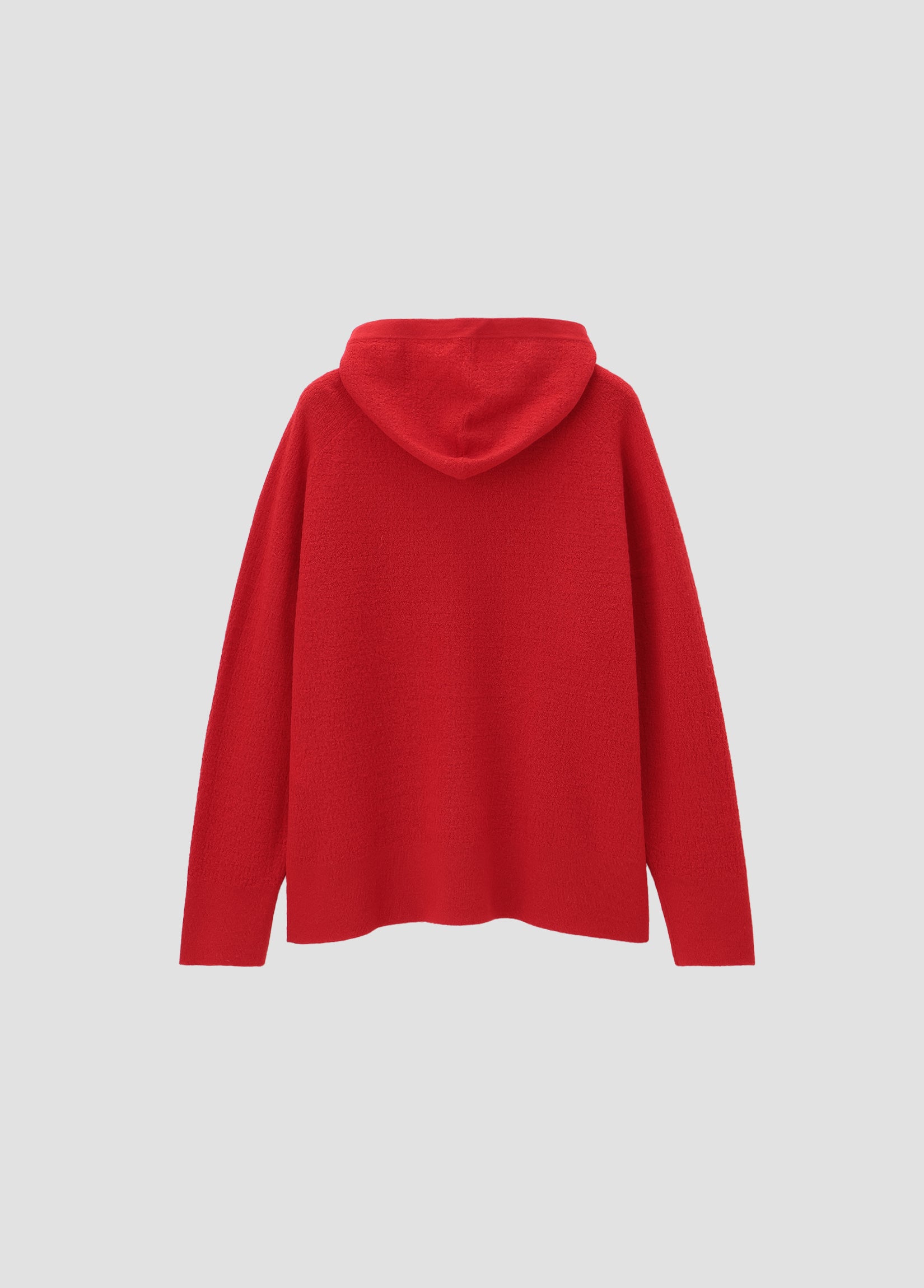 BOUCLE KNIT HOODIE