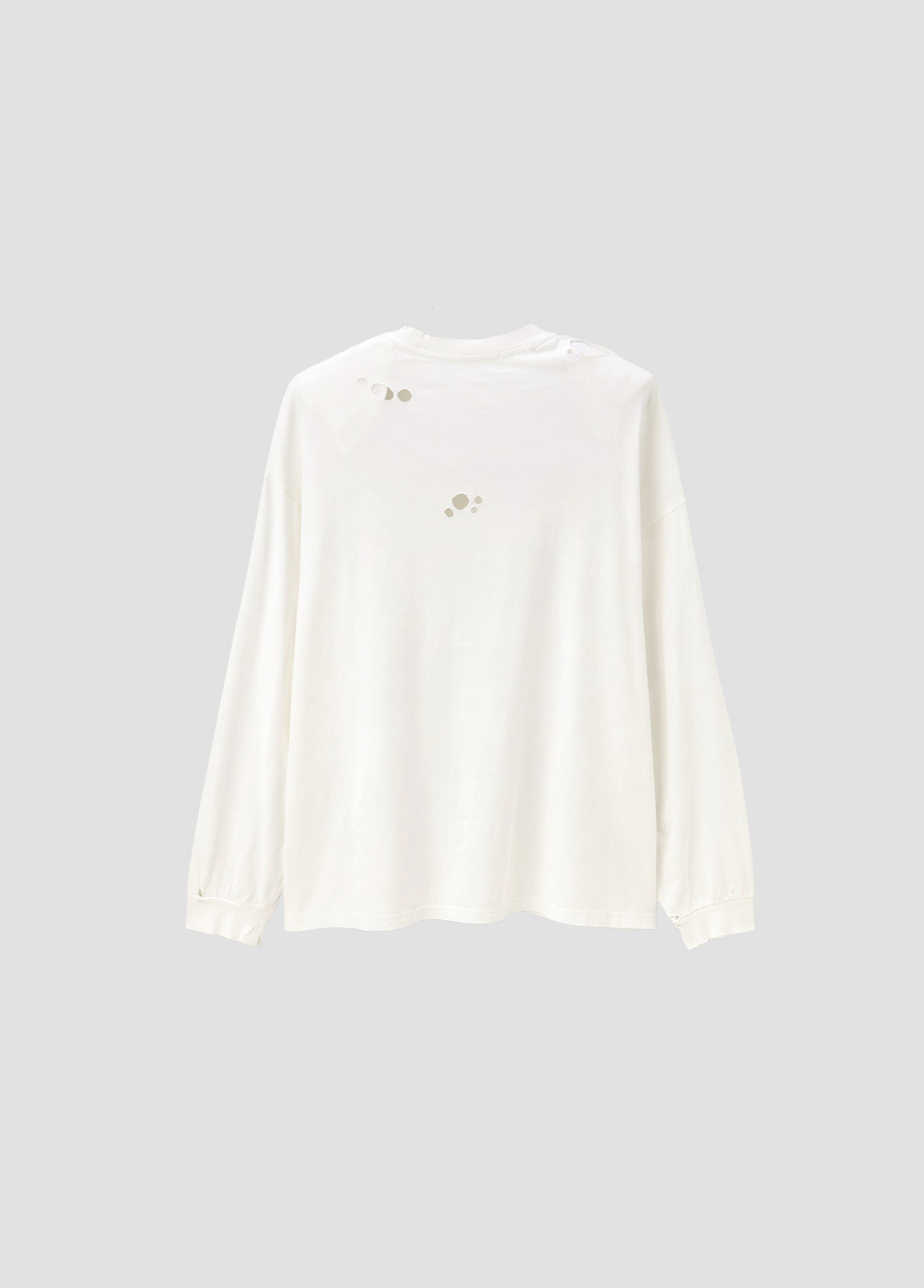 SHOULDER-PAD RIPPED LS T-SHIRT