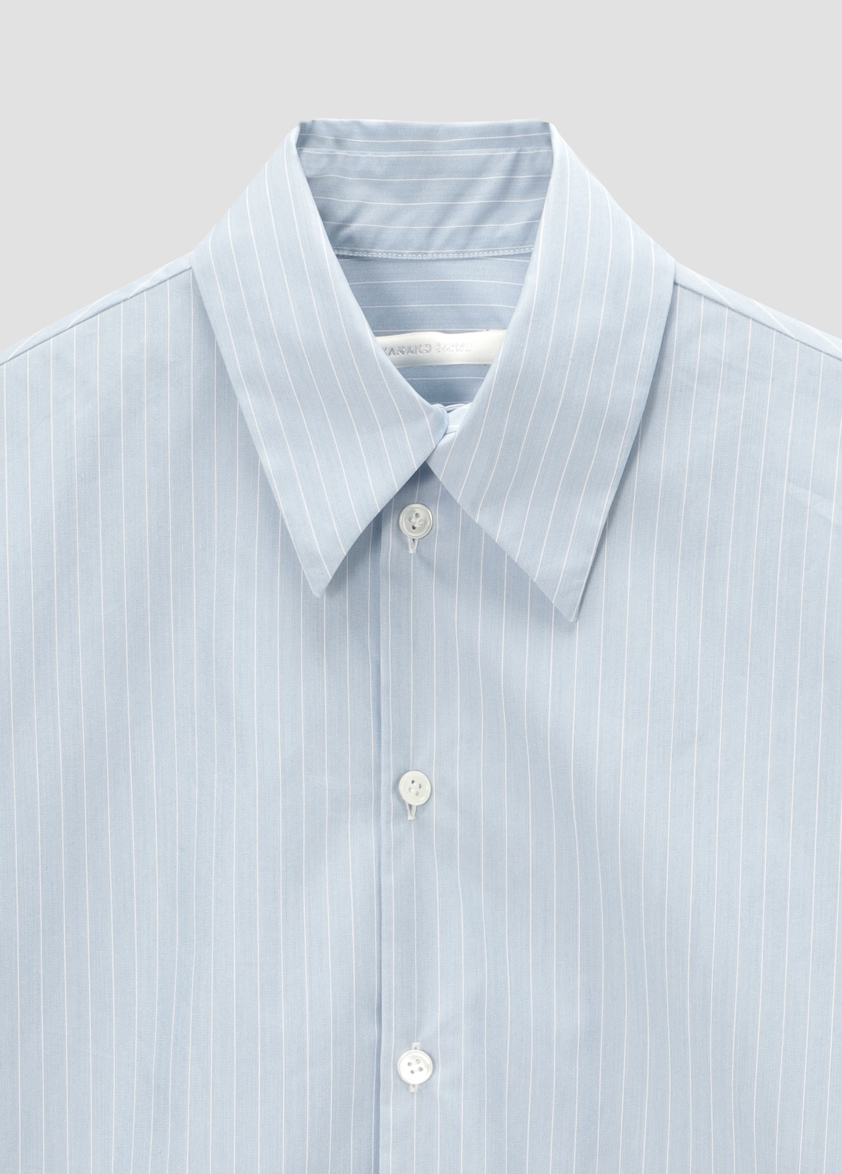 STRIPED LACE-BACK PANEL SHIRT