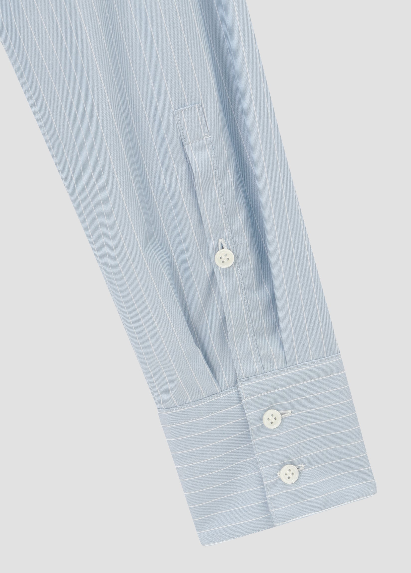 STRIPED LACE-BACK PANEL SHIRT