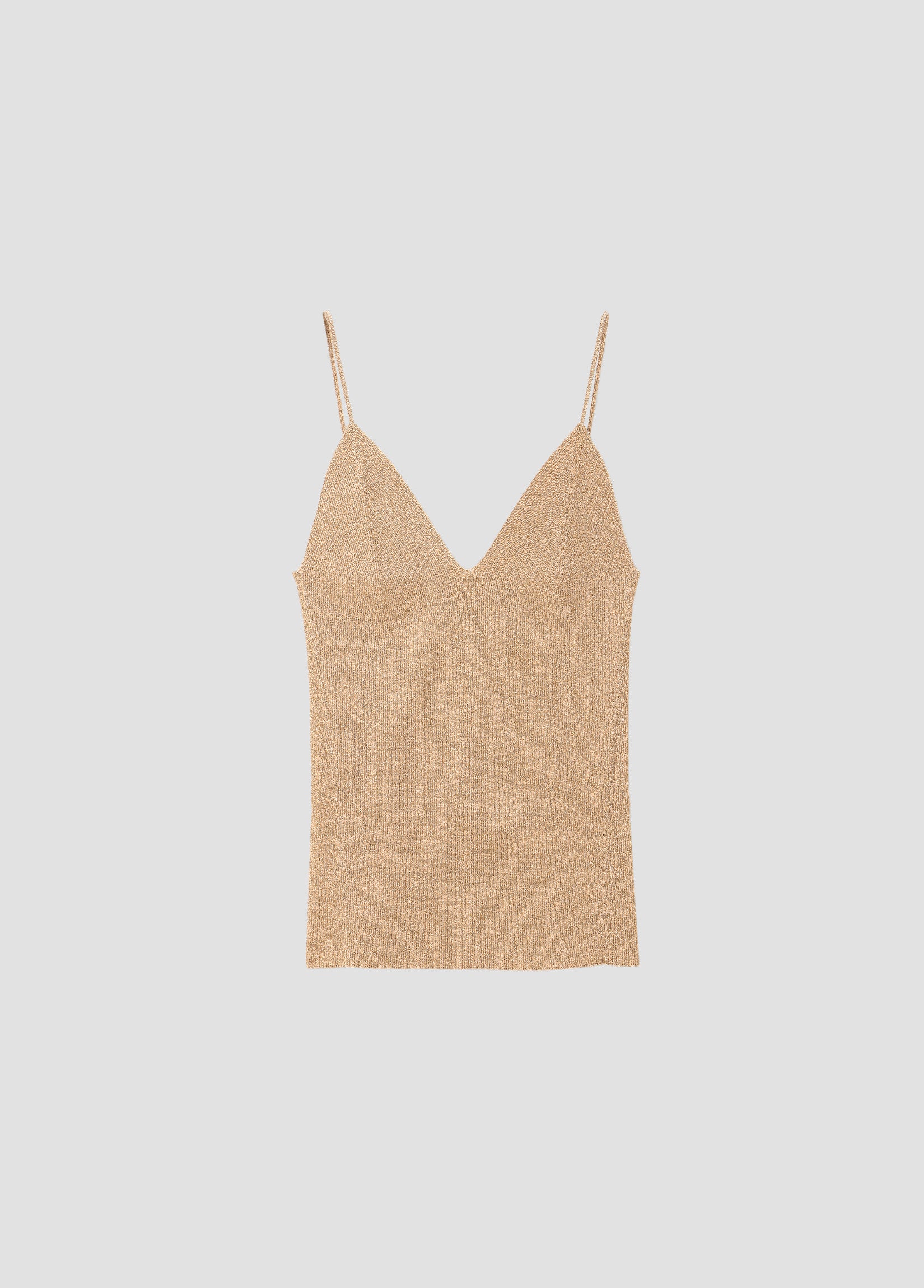GLITTER RIBBED KNIT CAMISOLE