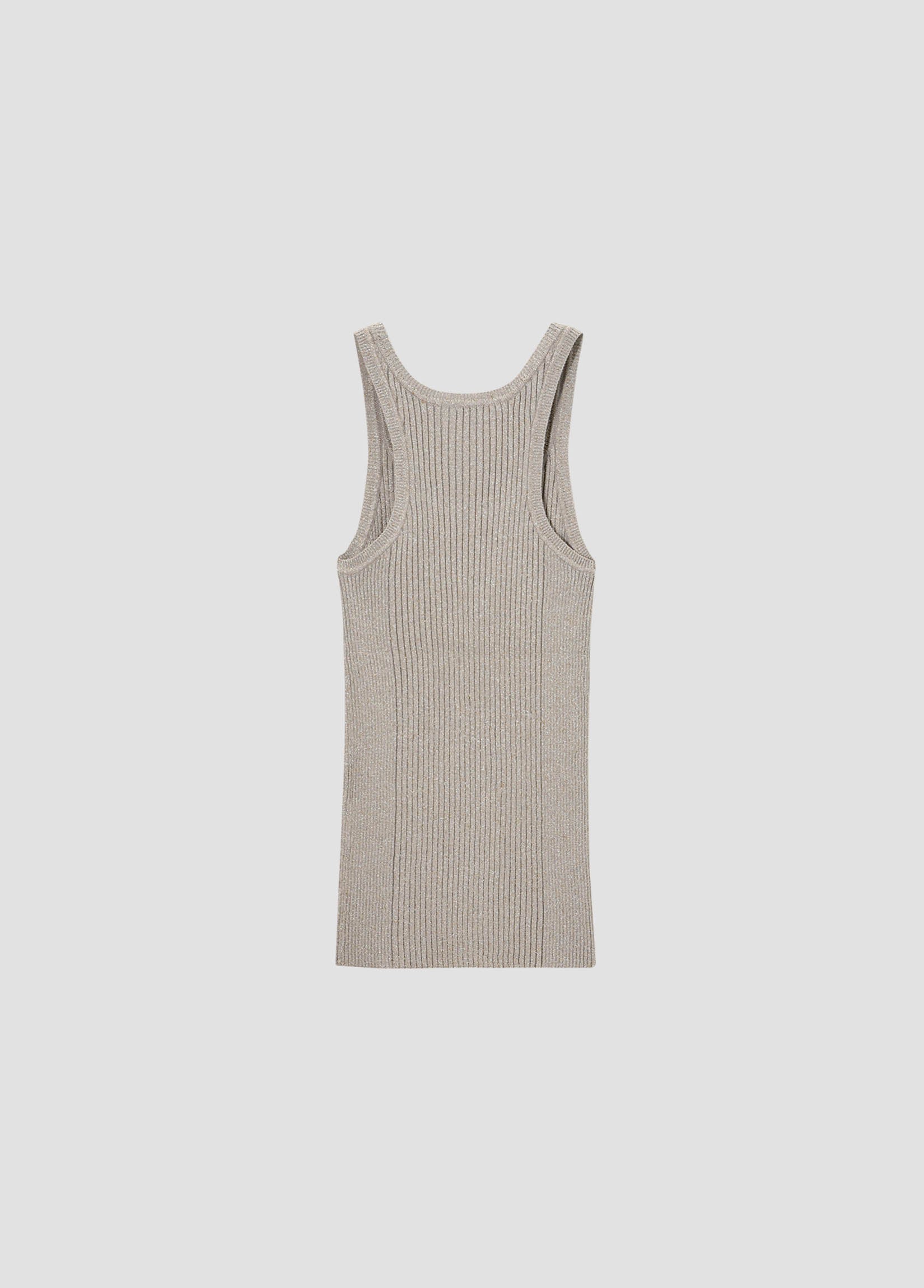 GLITTER RIBBED KNIT TANK TOP