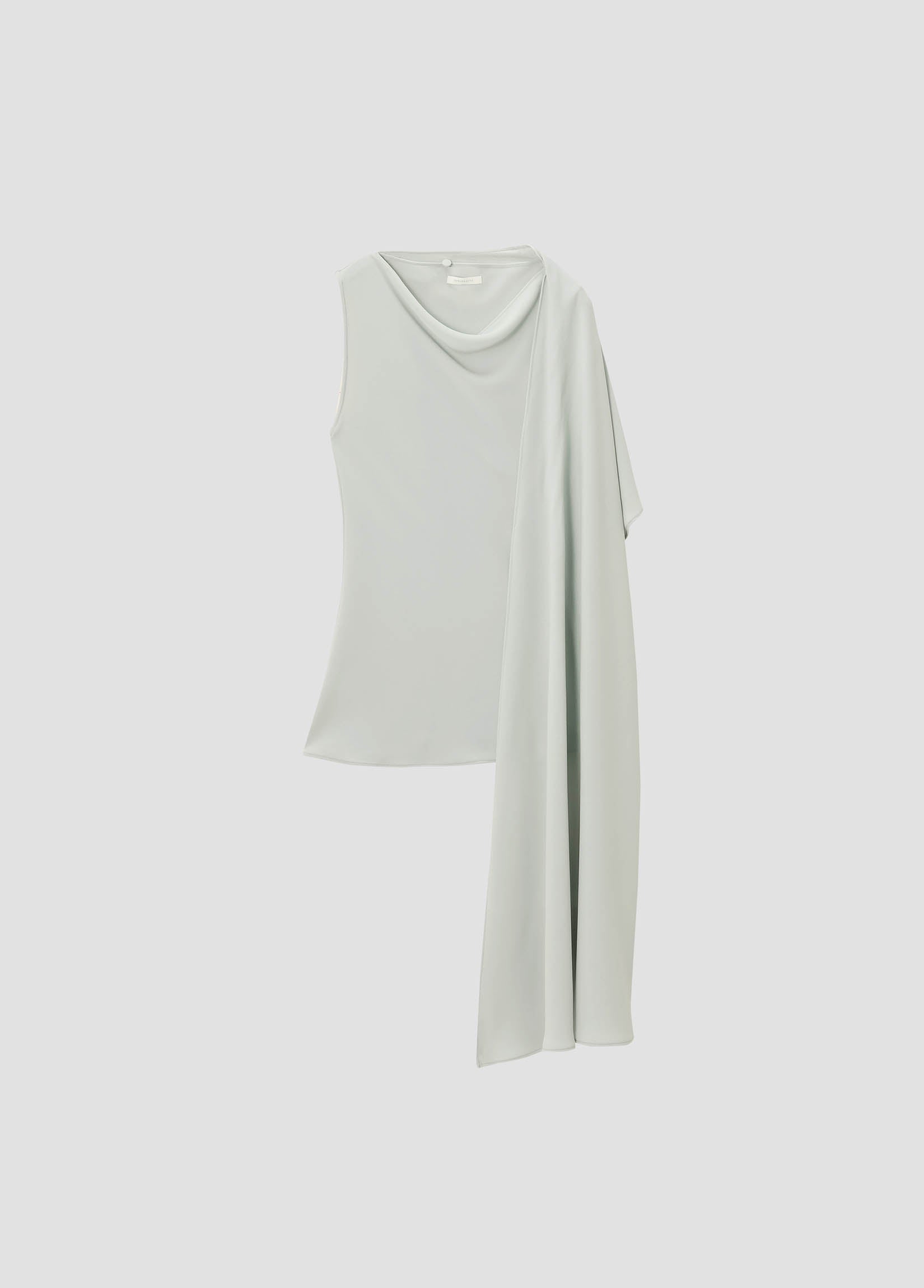 SCARF DETAILED SATIN TOP