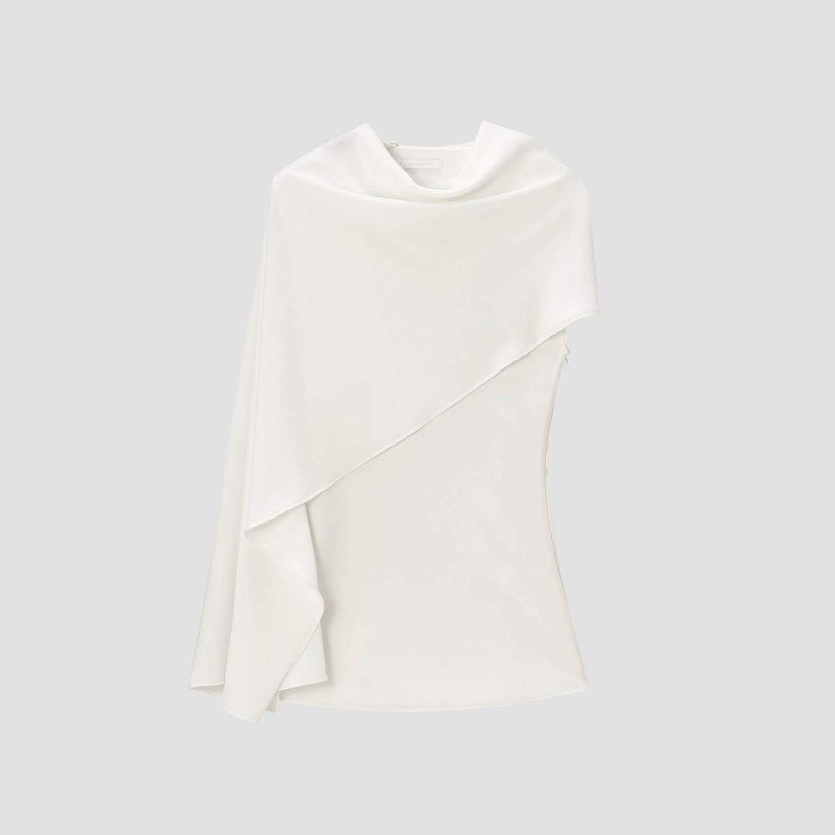 SCARF DETAILED SATIN TOP